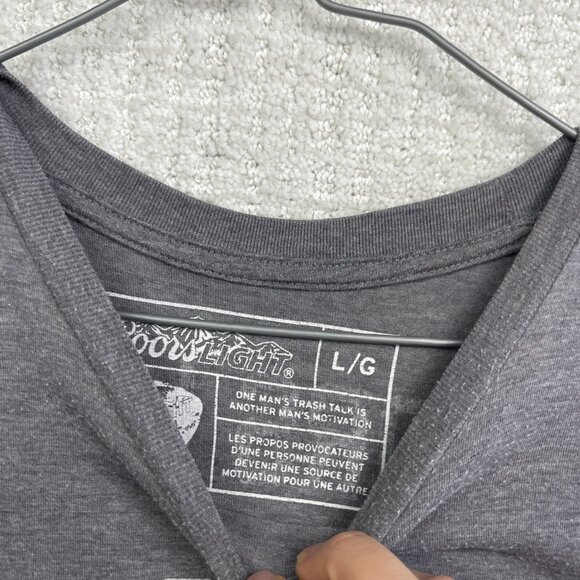Coors Light Shirt Mens Large Gray Logo Beer Graphic Tee Football Heather Casual - Picture 7 of 15
